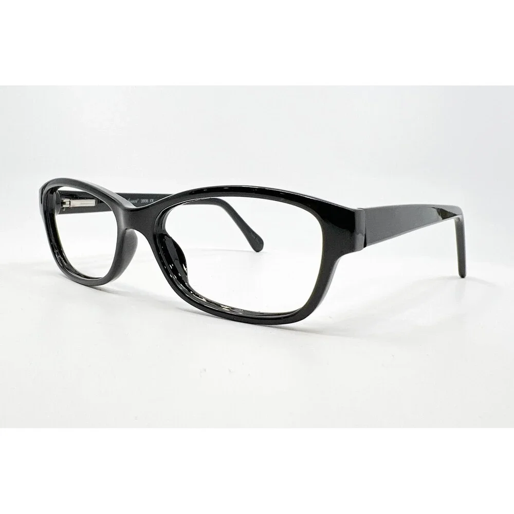 Enhance Eyeglass Frames Womens Black Cat Eye Paris France 3906 51-16-135